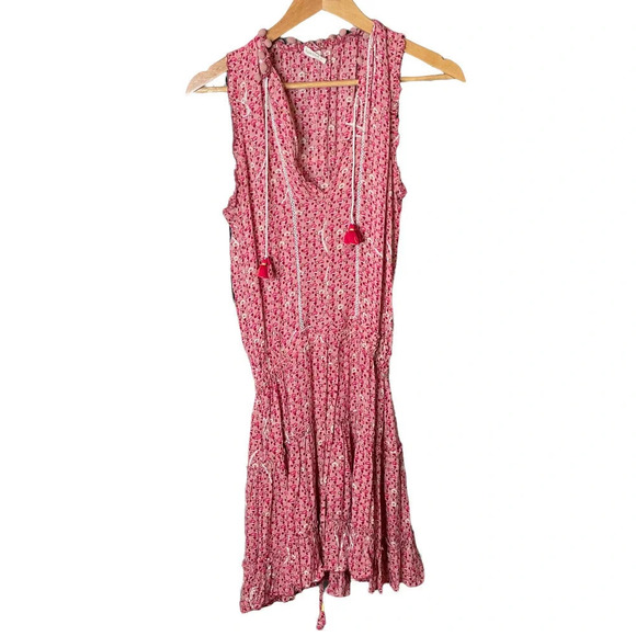 Poupette St Barth Clara Dress Pink White - Picture 1 of 3